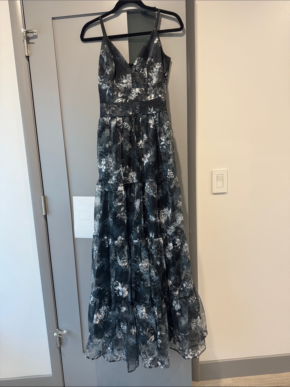 Johnny Was Black and White Floral Maxi Dress size 0